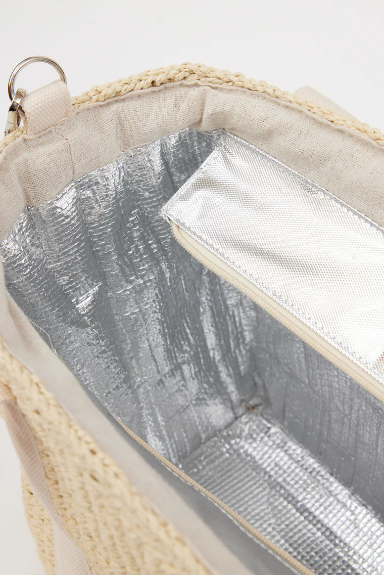 MODERN STRAW COOLER TOTE