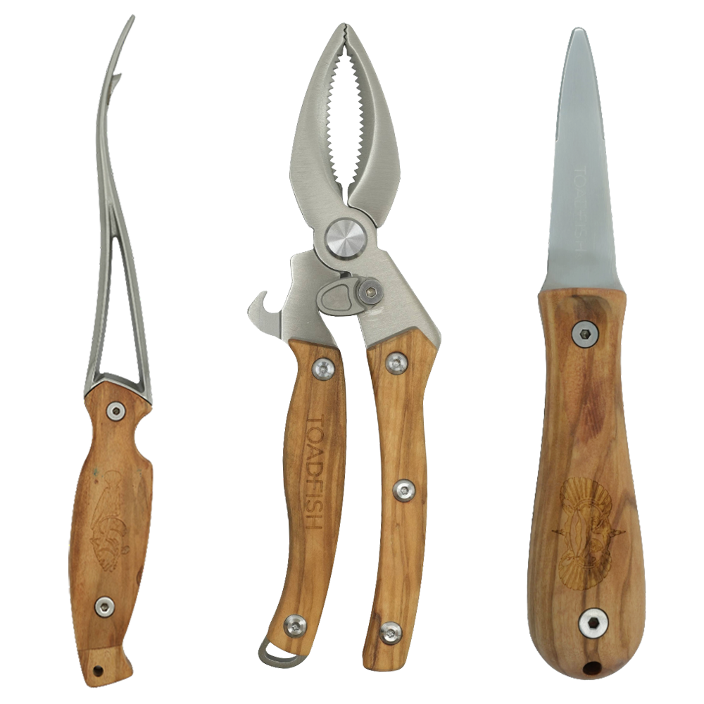 Wood Gift Set - Crabcutter-shrimp-tool-oyster Kn