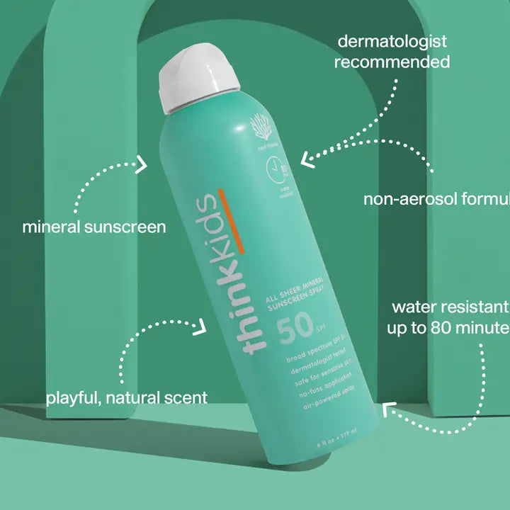 Think Kids Spf 50 All Sheer Mineral Sunscreen Spray