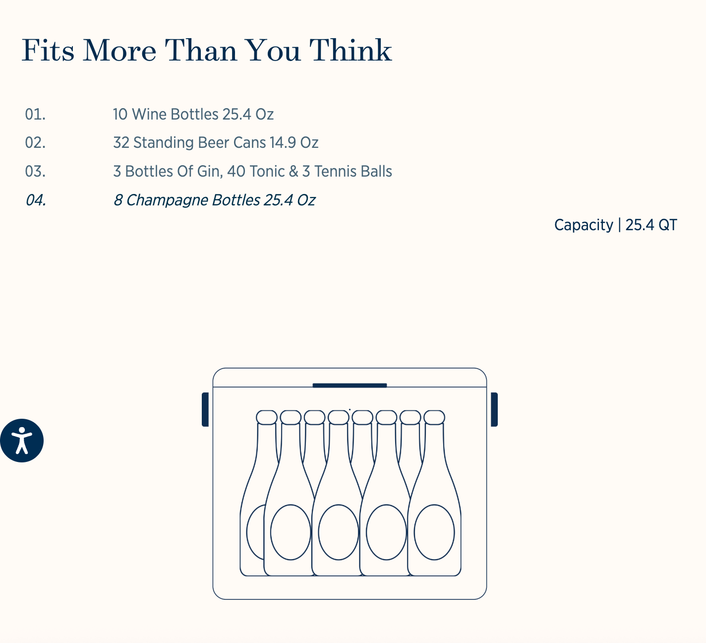 Hard Cooler / Gin Trunk - Safari White