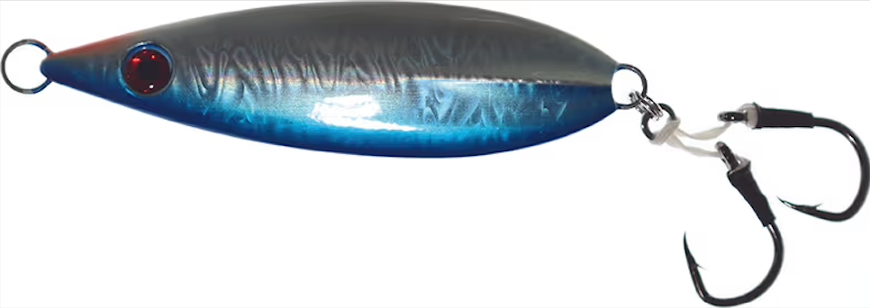 Angry Flutter Jig-rigged 7oz W/2 Assist - Blue