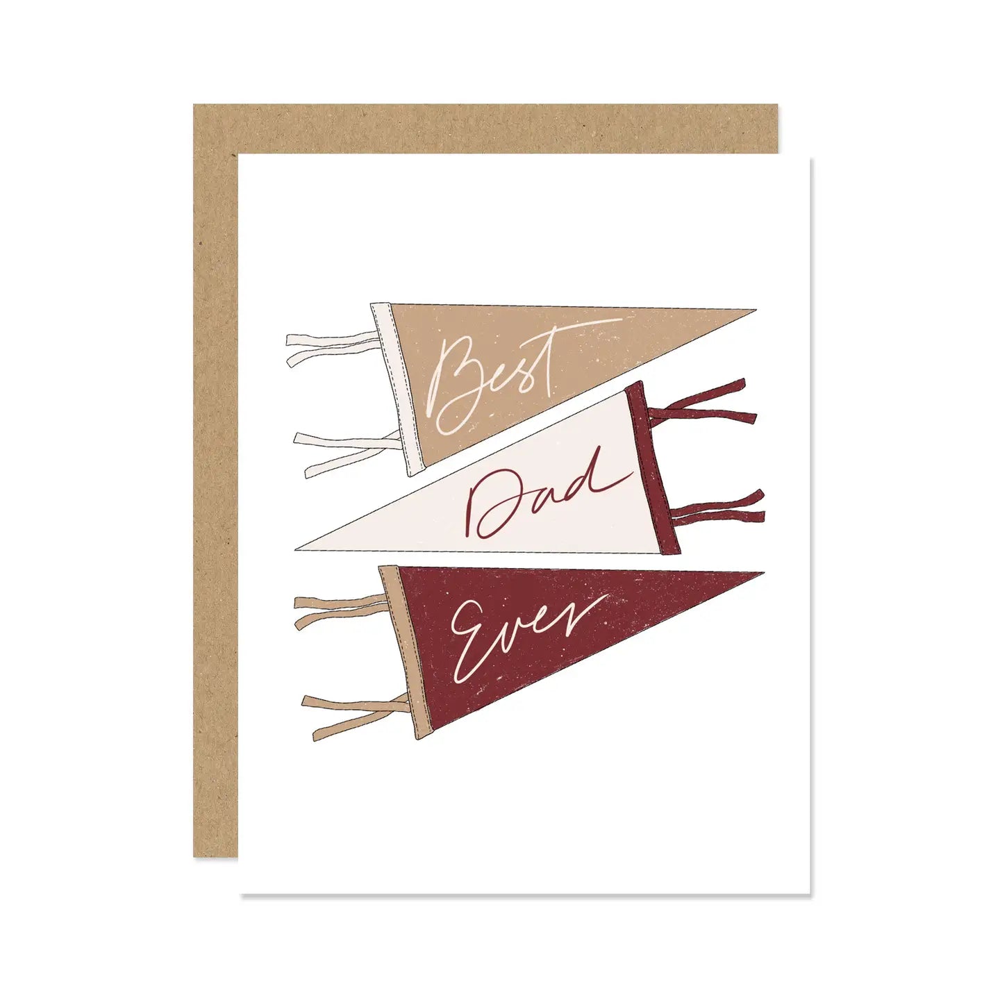 Best Dad Ever Pennant Flag Father's Day Card