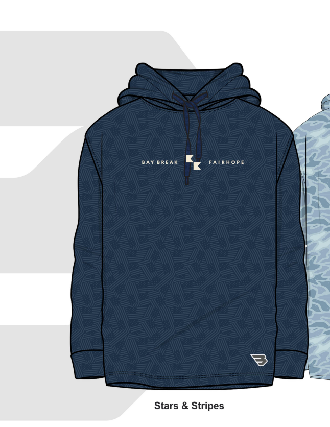 Bay Break Performance Hoodie - Stars and Stripes