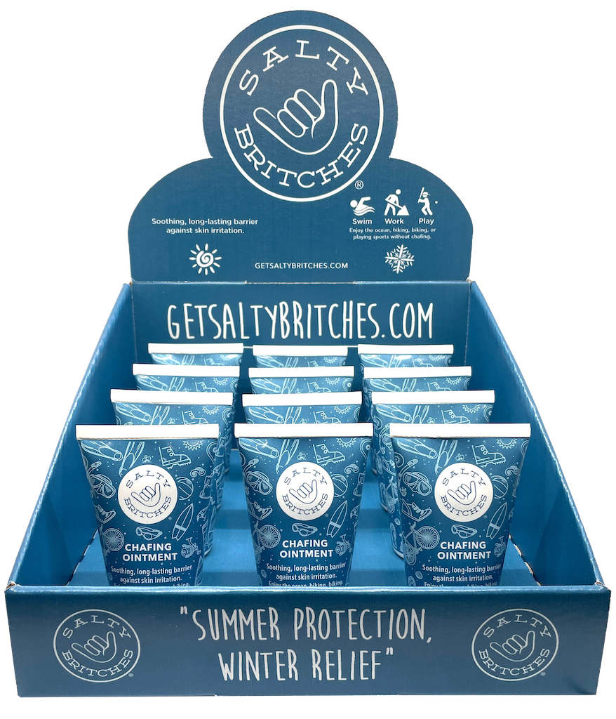 Salty Britches Chafing Ointment with 12 Tube Display