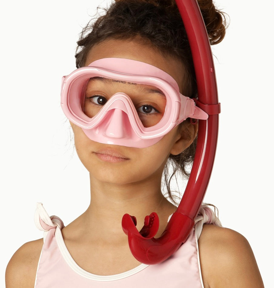 Betty Snorkeling Set- French Rose and Ruby Red